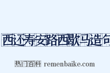 西还寿安路西歇马造句是什么意思的图片